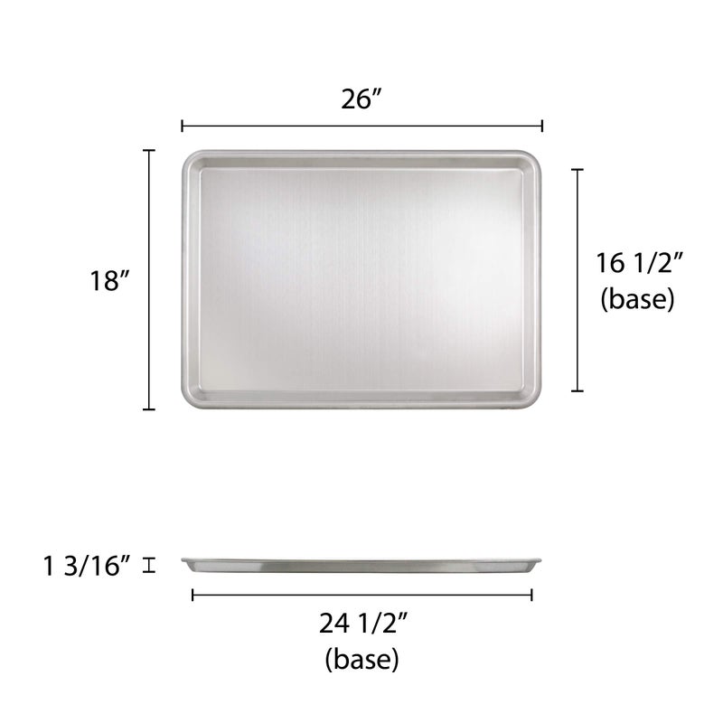 Thunder Group ExcellantÃ© 18" x 26" Full Size Aluminum Sheet Pan, 16 Gauge - Image 2